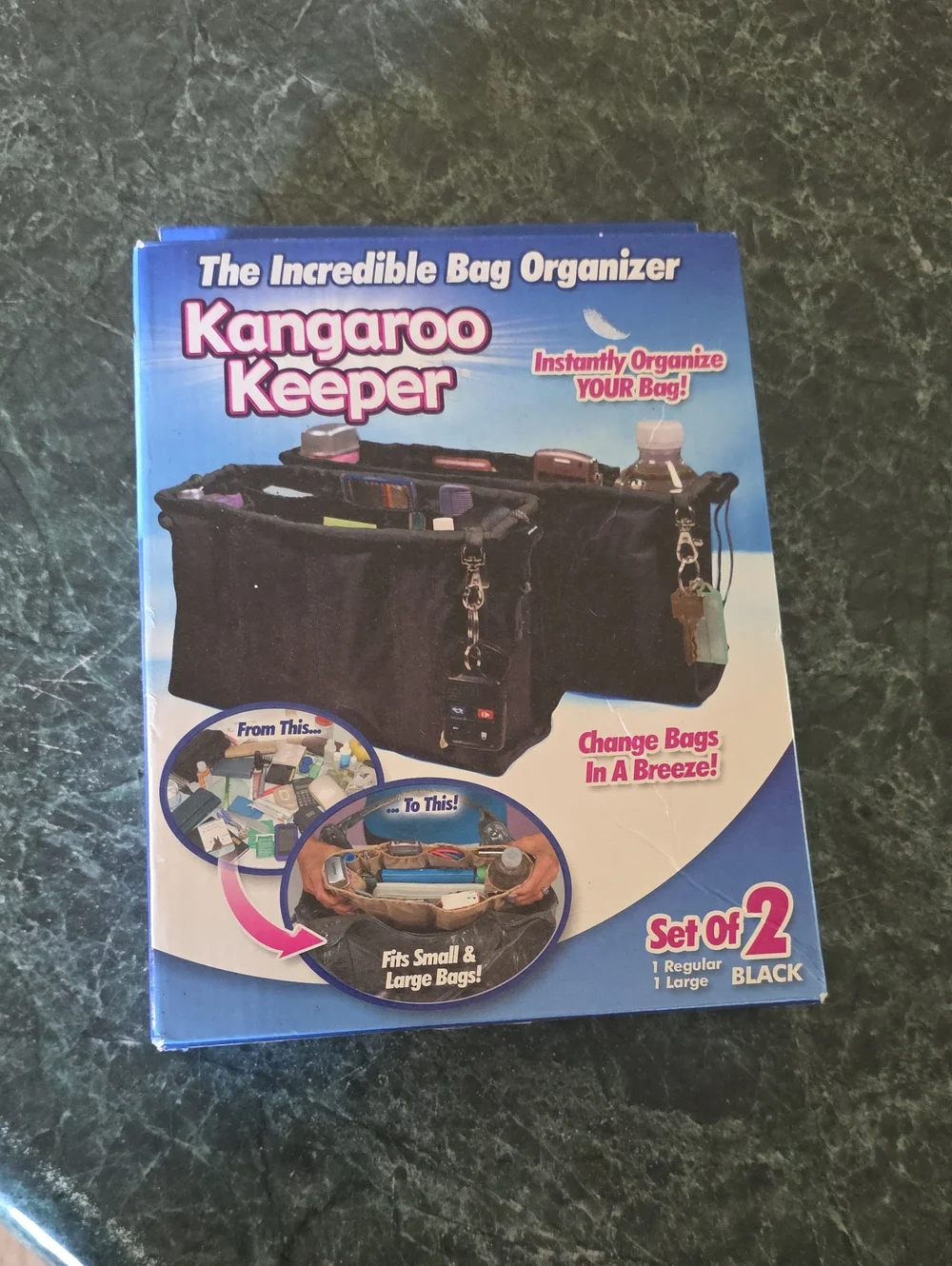 Bag Organizer Insert - Black